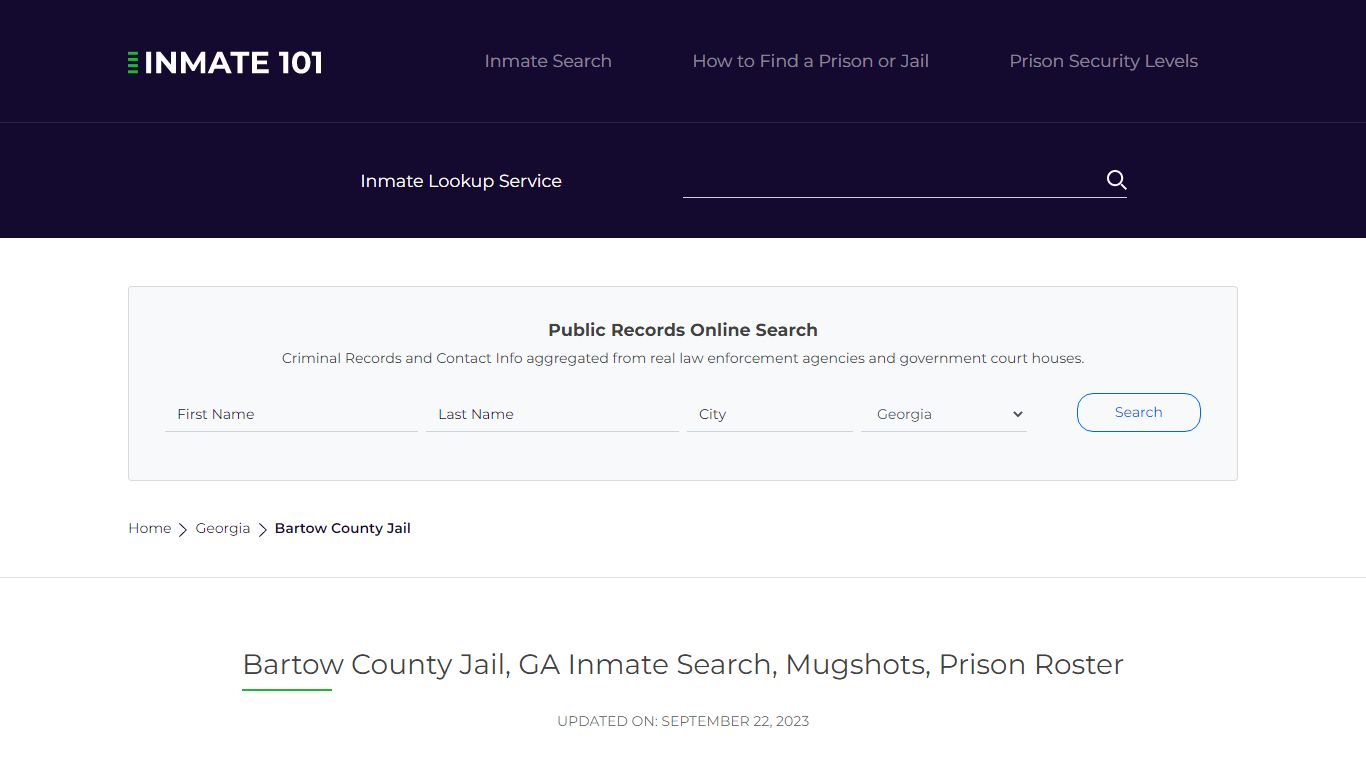 Bartow County Jail, GA Inmate Search, Mugshots, Prison Roster